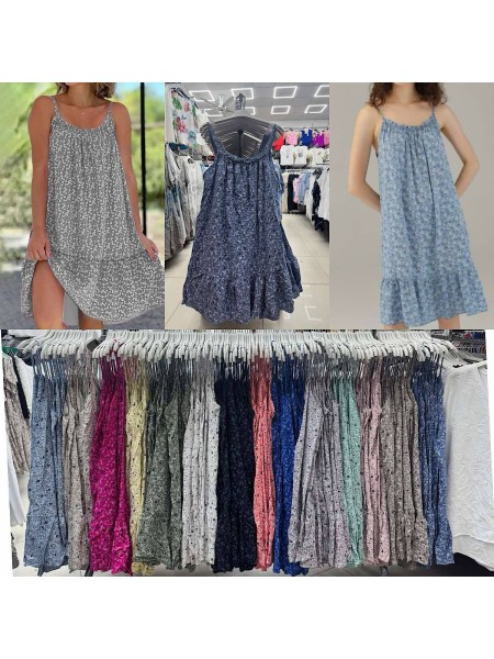 Sukienki damskie Włoskie , Size uni ,paczka 6szt,mix kolor