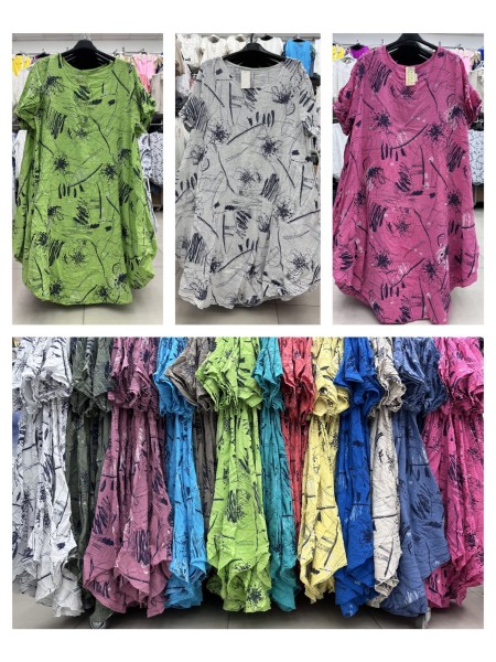 Sukienki damskie Włoskie , Size uni ,paczka 6szt,mix kolor
