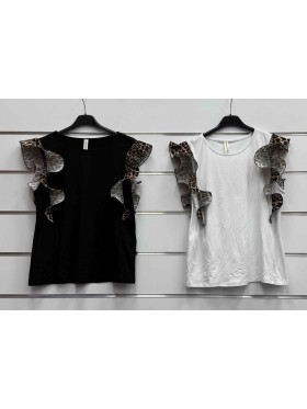 Bluzki damskie Włoski, size uni, paczka 6szt, mix kolor