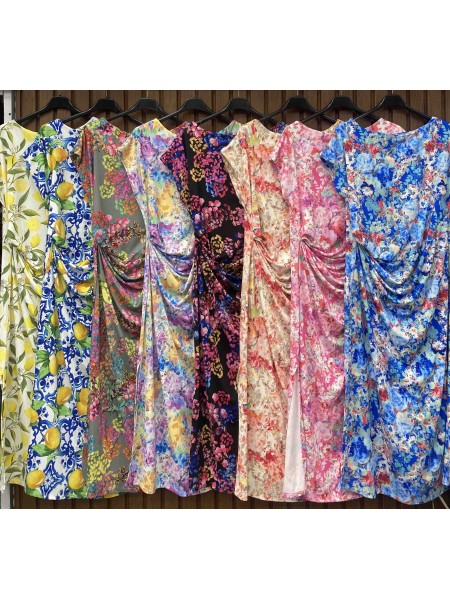 Sukienki damskie Włoskie , Size uni duzy ,paczka 6szt,mix kolor