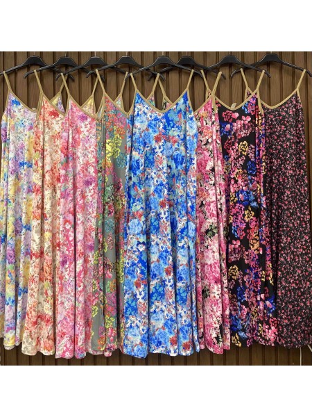 Sukienki damskie Włoskie , Size uni ,paczka 6szt,mix kolor