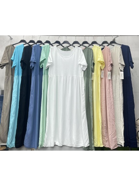 Sukienki damskie Włoskie , Size uni ,paczka 6szt,mix kolor