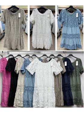 Sukienki damskie Włoskie , Size uni ,paczka 6szt,mix kolor