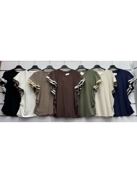 Bluzki damskie Włoski, size uni, paczka 6szt, mix kolor