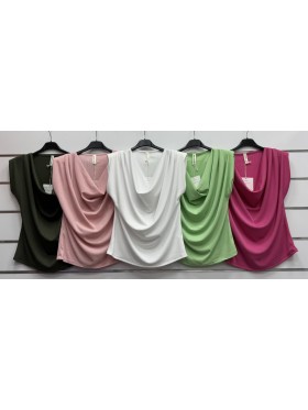 Bluzki damskie Włoski, size uni, paczka 6szt, mix kolor