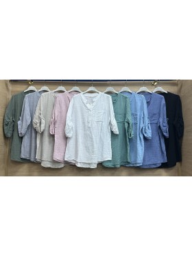 Bluzki damskie Włoski, size uni, paczka 6szt, mix kolor