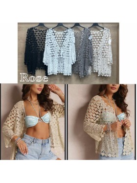 Bluzki damskie Włoski, size uni, paczka 6szt, mix kolor