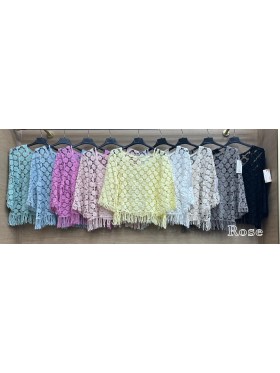 Bluzki damskie Włoski, size uni, paczka 6szt, mix kolor