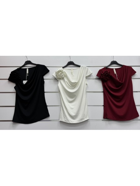 Bluzki damskie Włoski, size uni, paczka 6szt, mix kolor