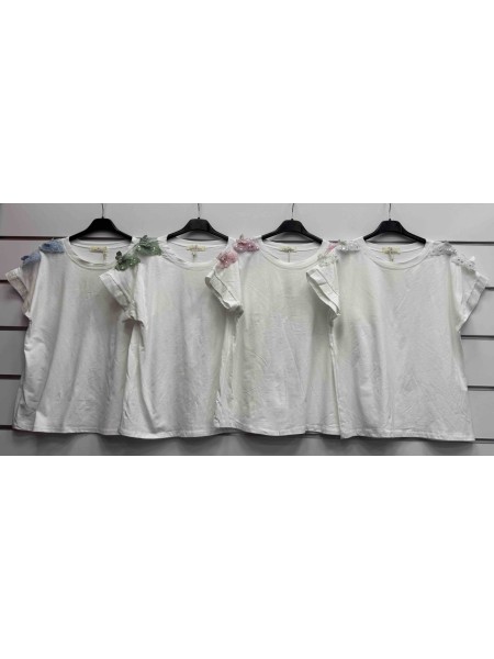 Bluzki damskie Włoski, size uni, paczka 6szt, mix kolor