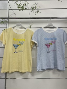 Bluzki damskie Włoski, size uni, paczka 6szt, mix kolor