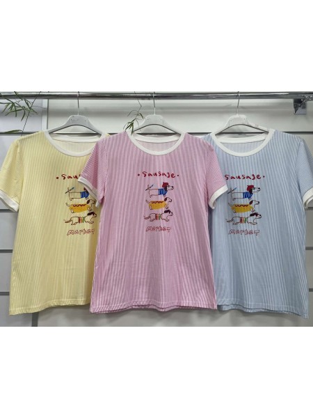 Bluzki damskie Włoski, size uni, paczka 6szt, mix kolor