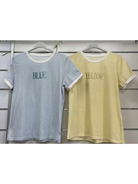 Bluzki damskie Włoski, size uni, paczka 6szt, mix kolor