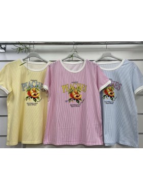 Bluzki damskie Włoski, size uni, paczka 6szt, mix kolor