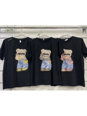 Bluzki damskie Włoski, size uni, paczka 6szt, mix kolor