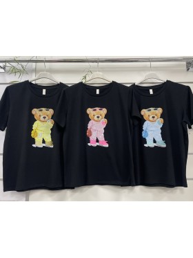 Bluzki damskie Włoski, size uni, paczka 6szt, mix kolor