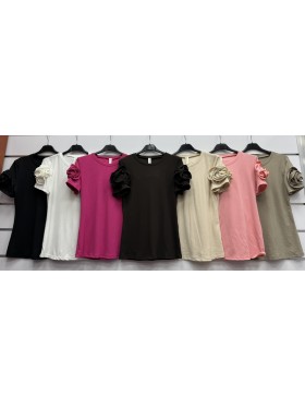 Bluzki damskie Włoski, size uni, paczka 6szt, mix kolor