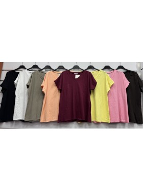 Bluzki damskie Włoski, size uni, paczka 6szt, mix kolor