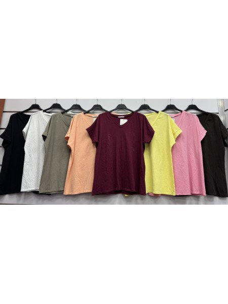 Bluzki damskie Włoski, size uni, paczka 6szt, mix kolor