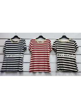 Bluzki damskie Włoski, size uni, paczka 6szt, mix kolor
