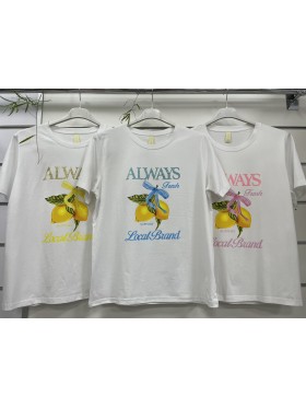 Bluzki damskie Włoski, size uni, paczka 6szt, mix kolor