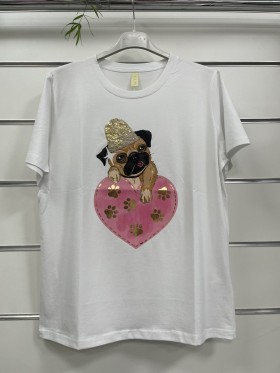 Bluzki damskie Włoski, size uni, paczka 6szt ,1 kolor