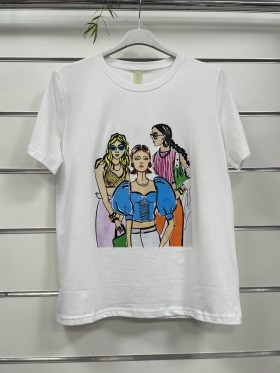 Bluzki damskie Włoski, size uni, paczka 6szt ,1 kolor