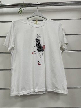 Bluzki damskie Włoski, size uni, paczka 6szt ,1 kolor