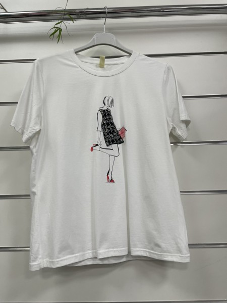 Bluzki damskie Włoski, size uni, paczka 6szt ,1 kolor