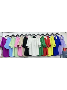 Bluzki damskie Włoski, size uni, paczka 6szt, mix kolor