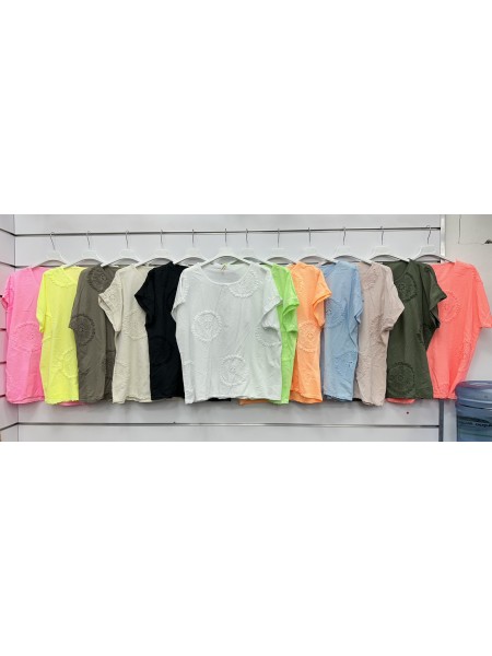 Bluzki damskie Włoski, size uni, paczka 6szt, mix kolor