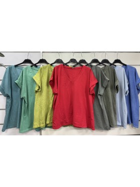 Bluzki damskie Włoski, size uni, paczka 6szt, mix kolor