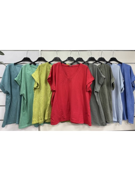 Bluzki damskie Włoski, size uni, paczka 6szt, mix kolor