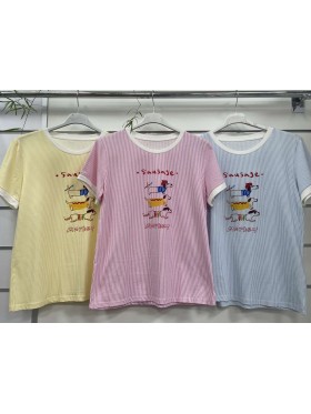 Bluzki damskie Włoski, size uni, paczka 6szt, mix kolor