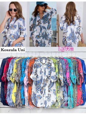 Koszule damskie Włoski, size uni, paczka 6szt, mix kolor