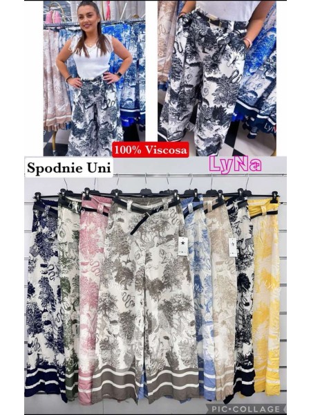 Spodnie damskie Włoski, size uni, paczka 6szt, mix kolor