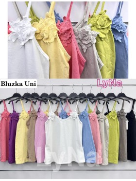 Bluzki damskie Włoski, size uni, paczka 6szt, mix kolor