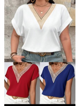 Bluzki damskie Włoski, size uni, paczka 6szt, mix kolor