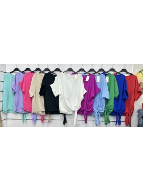 Bluzki damskie Włoski, size uni, paczka 6szt, mix kolor