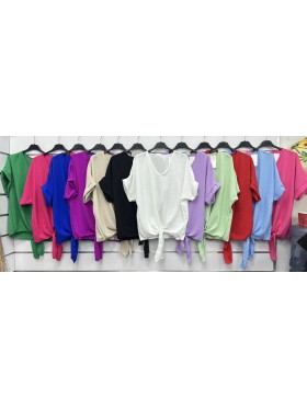 Bluzki damskie Włoski, size uni, paczka 6szt, mix kolor