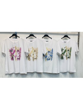 Bluzki damskie Włoski, size uni, paczka 6szt, mix kolor