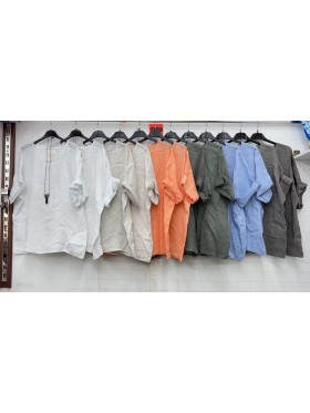 Bluzki damskie Włoski, size uni, paczka 6szt, mix kolor