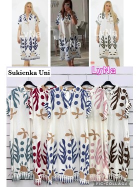 Sukienki damskie Włoski, size uni, paczka 6szt, mix kolor