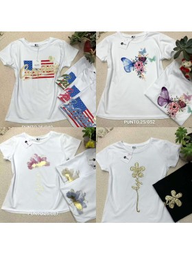 Bluzki damskie wloskie, Size uni,paczka 6szt,mix kolor