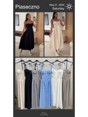 Sukienki damskie wloskie, Size uni,paczka 6szt,mix kolor
