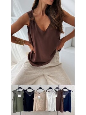 Bluzki damskie wloskie, Size uni,paczka 6szt,mix kolor