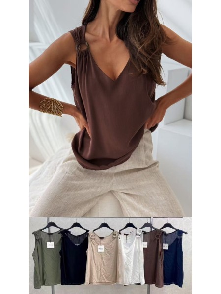 Bluzki damskie wloskie, Size uni,paczka 6szt,mix kolor