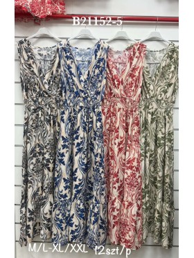 Sukienki damskie , size m-2xl, paczka 12szt, mix kolor