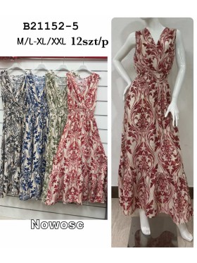 Sukienki damskie , size m-2xl, paczka 12szt, mix kolor