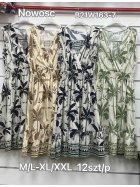 Sukienki damskie , size m-2xl, paczka 12szt, mix kolor